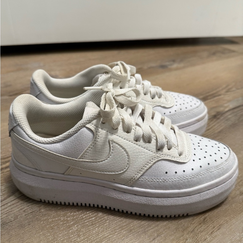 nike court vision white sneakers
